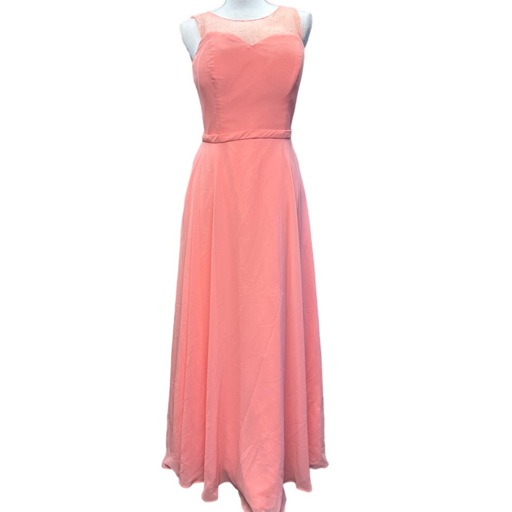 Azazie Peach / Watermelon Color Prom Formal Event Dress